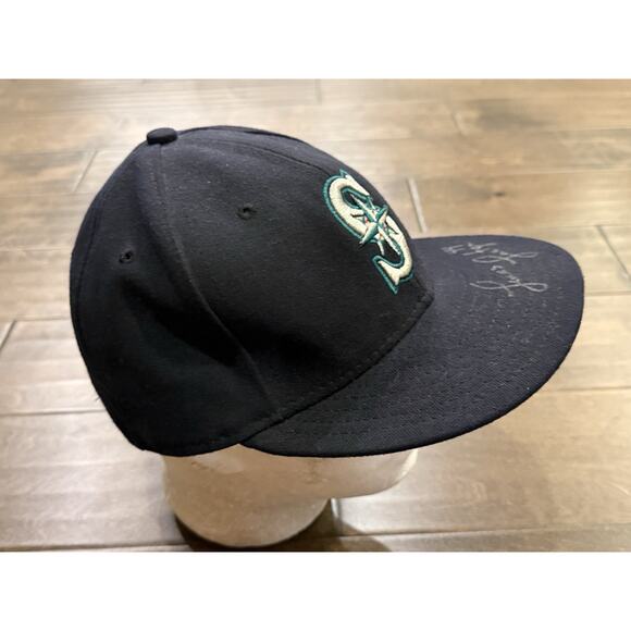 New Era MLB Mens Blue Lucas Luetge Seattle Mariners 59FIFTY Fitted Hat 7 1/2 - Picture 4 of 10